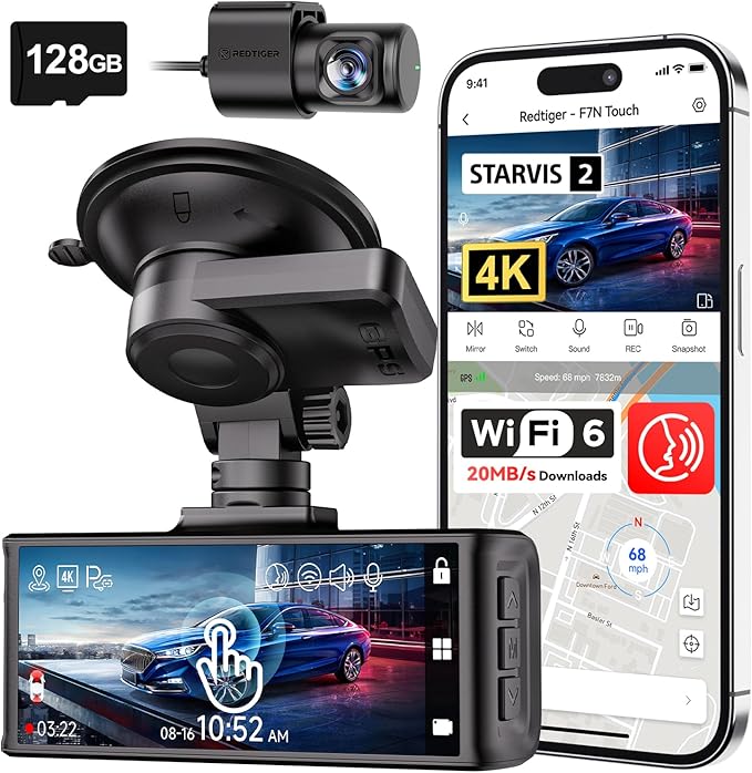 REDTIGER F7N Touch - Best Dash Cam Front and Rear